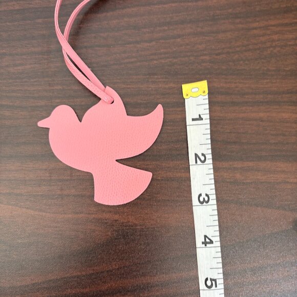 Dove Pink Bag Pendant Faux Leather Backpack Handbag Bag Charm Bird Keychain New - Picture 5 of 5